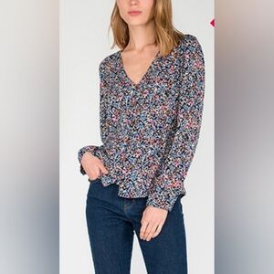 LOFT Floral V-Neck Women's Top